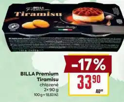 Billa BILLA Premium Tiramisu chlazené 2x 90 g nabídka