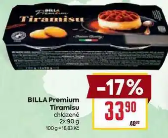 Billa BILLA Premium Tiramisu chlazené 2x 90 g nabídka