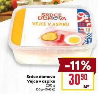 Billa Srdce domova Vejce v aspiku 200 g nabídka