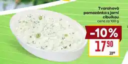 Billa Tvarohová pomazánka s jarní cibulkou cena za 100 g nabídka