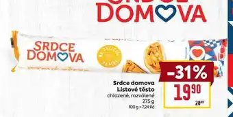 Billa Srdce domova Listové těsto chlazené, rozválené 275 g nabídka