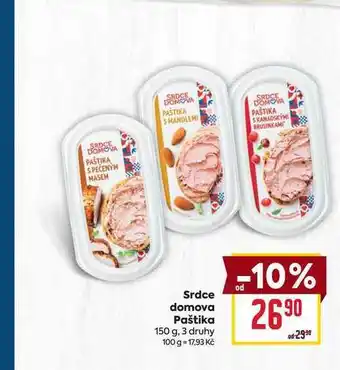 Billa Srdce domova Paštika 150 g nabídka