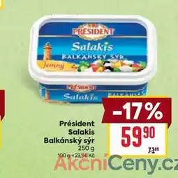 Billa Président Salakis Balkánský sýr 250 g nabídka