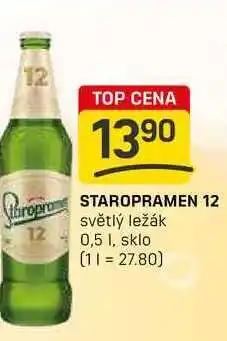 Flop STAROPRAMEN 12 světlý ležák 12 0,5l nabídka