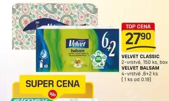 Flop VELVET CLASSIC 2-vrstvé, 150 ks, box nabídka