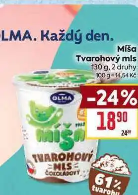 Billa Míša Tvarohový mls 130 g nabídka