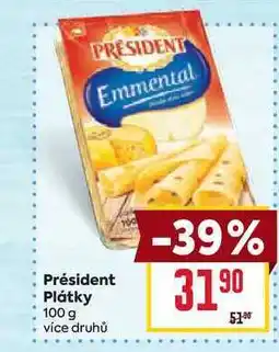 Billa Président Plátky 100 g nabídka