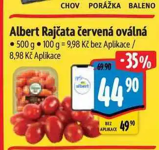 Albert Albert Rajčata červená oválná 500 g nabídka