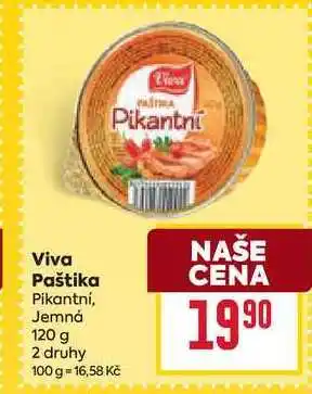 Billa Viva paštika 120 g nabídka