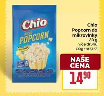 Billa Chio Popcorn do mikrovlnky 80 g nabídka