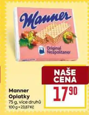 Billa Manner Oplatky 75 g nabídka