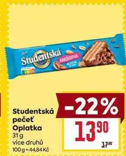 Billa Studentská pečeť Oplatka 31 g nabídka