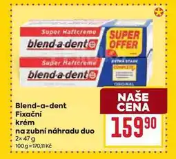 Billa Blend-a-dent Fixační krém na zubní náhradu duo 2x 47 g nabídka