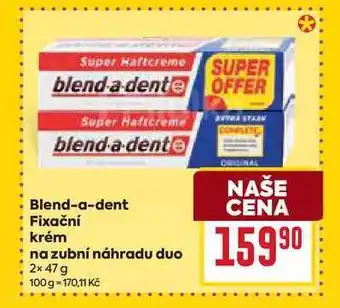 Billa Blend-a-dent Fixační krém na zubní náhradu duo 2x 47 g nabídka