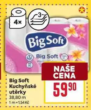 Billa Big Soft Kuchyňské utěrky 38,80 m nabídka