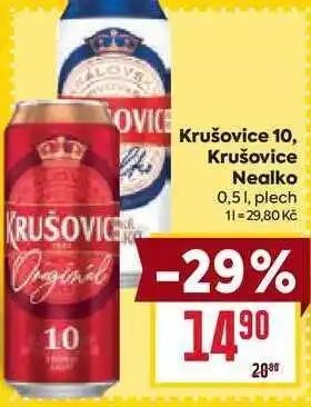 Billa Krušovice Nealko 0,51, plech nabídka