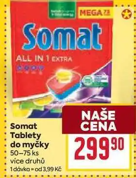 Billa Somat Tablety do myčky 50-75 ks nabídka