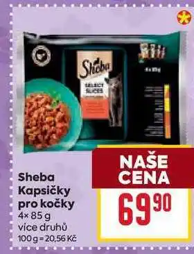 Billa Sheba Kapsičky pro kočky 4× 85 g nabídka