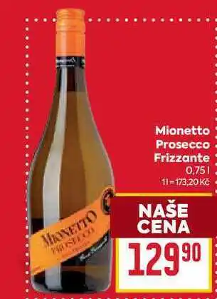 Billa Mionetto Prosecco Frizzante 0,75l nabídka