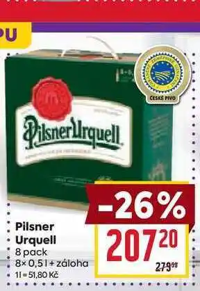 Billa Pilsner Urquell 8x 0,5l nabídka