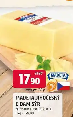 Trefa Madeta Jihočeský eidam 30% 100g, vybrané druhy nabídka