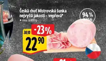 Albert Česká chuť Mistrovská šunka nejvyšší jakosti - vepřová 100 g nabídka