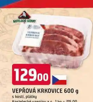 Trefa VEPŘOVÁ KRKOVICE 600 g s kostí, plátky nabídka