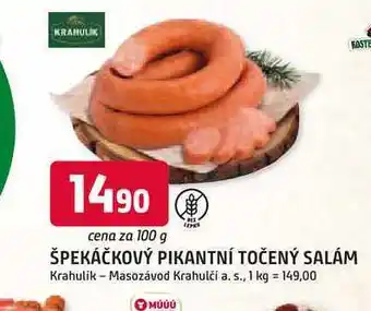 Trefa ŠPEKÁČKOVÝ PIKANTNÍ TOČENÝ SALÁM 100g nabídka