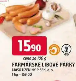 Trefa FARMÁŘSKÉ LIBOVÉ PÁRKY 100g nabídka