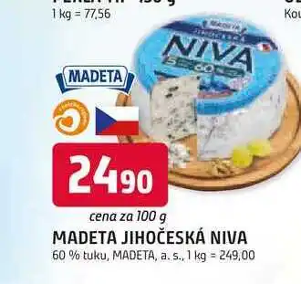 Trefa MADETA JIHOČESKÁ NIVA 60% tuku, 100g nabídka