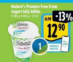 Albert Nature's Promise Free From Jogurt bílý bifido 180 g nabídka