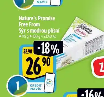 Albert Nature's Promise Free From Sýr s modrou plísní 115 g nabídka