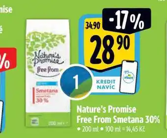 Albert Nature's Promise Free From Smetana 30% 200 ml nabídka