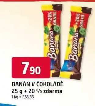 Trefa BANÁN V ČOKOLÁDĚ 25 g +20% zdarma nabídka