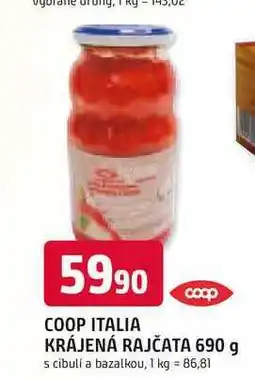 Trefa COOP ITALIA KRÁJENÁ RAJČATA 690 g nabídka