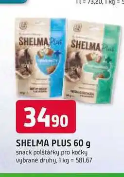 Trefa SHELMA PLUS 60 g snack polštářky pro kočky vybrané druhy nabídka