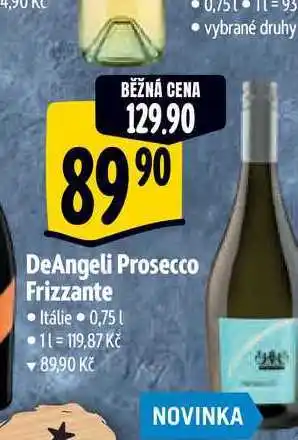 Albert DeAngeli Prosecco Frizzante 0,75 l nabídka