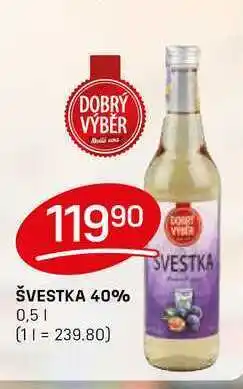 Flop ŠVESTKA 40% 0,5l nabídka