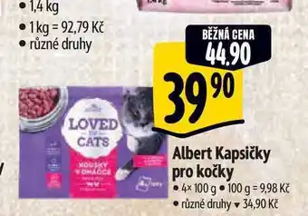 Albert Albert Kapsičky pro kočky 4x100 g nabídka