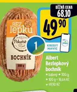 Albert Albert Bezlepkový bochník balený 300 g nabídka