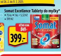 Albert Somat Excellence Tablety do myčky 75 ks nabídka