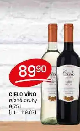 Flop CIELO VÍNO různé druhy 0,75l nabídka