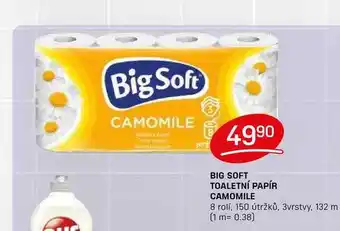 Flop BIG SOFT TOALETNÍ PAPÍR CAMOMILE 8 rolí, 150 útržků, 3vrstvý nabídka