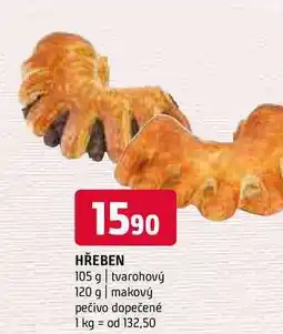 Terno Hřeben 105 g tvarohový 120 g makový pečivo dopečené nabídka