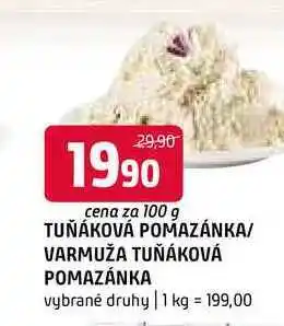 Terno Pomazánka Tuňáková varmuža tuňáková pomazánka 100g nabídka