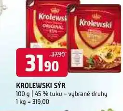 Terno Krolewski sýr 100 g 45% tuku vybrané druhy nabídka