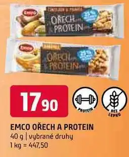 Terno Emco ořech a protein 40 g vybrané druhy nabídka