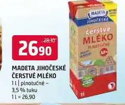 Terno Madeta Jihočeské čerstvé mléko 1l nabídka