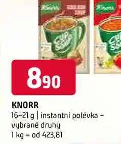 Terno Knorr 16-21 g instantní polévka vybrané druhy nabídka