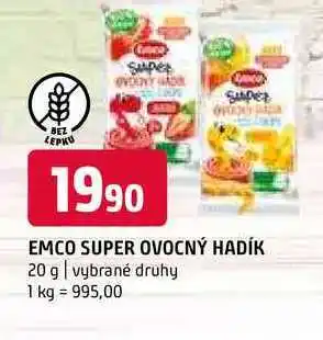 Terno Emco super ovocný hadík 20 g vybrané druhy nabídka